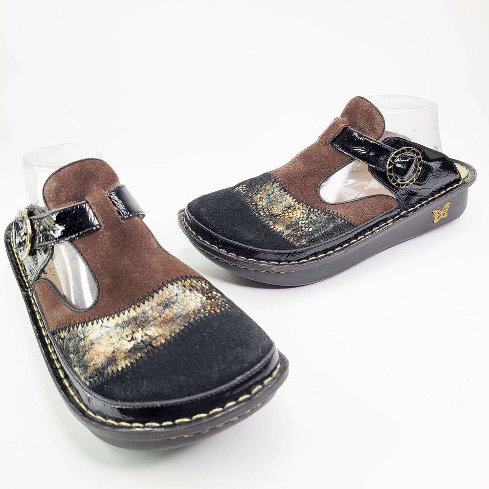 Alegria Women’s Brown & Black Slip-On Clog